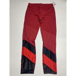 Urban Savage High Rise Legging Pants With Striped Red/Black Size L Athletic NWT